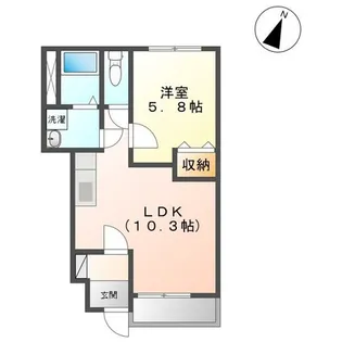 グランディールI【1階】の間取り