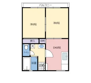 クレパス中田A【2階】の間取り