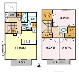 コンフォート浜田ABCDの間取り