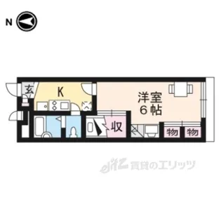 レオパレスグレース十里【2階】の間取り