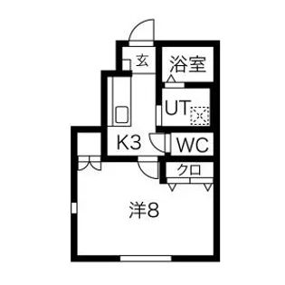 1Kの間取り画像