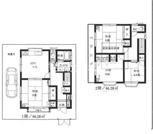 東京都板橋区赤塚2【一戸建】の間取り