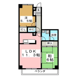 沖野マンションI【3階】の間取り