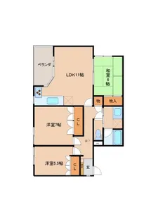 シティサンモリス【4階】の間取り