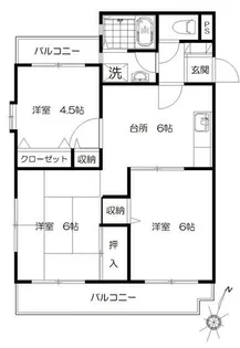 サンフレア柿の木台【1階】の間取り