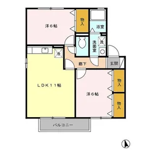 ウィルモア B【2階】の間取り