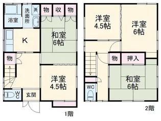千葉県市川市新田5【一戸建】の間取り