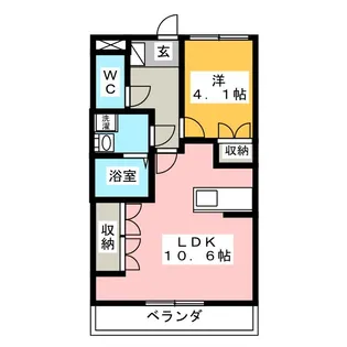 ヒールコート沢田【3階】の間取り