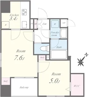 東京都港区東麻布1【マンション】の間取り