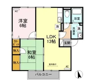 ソシアクレスト A棟【1階】の間取り