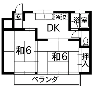 竹原ハイツ【2階】の間取り