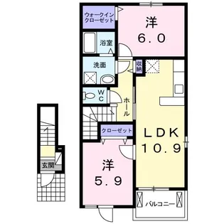 アルカンシエル古里 C【2階】の間取り