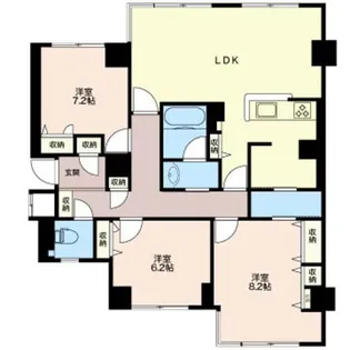 東京都中央区勝どき3【マンション】の間取り
