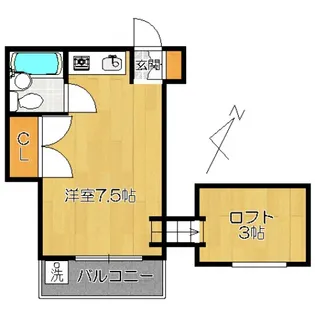 ステュディオ海神【2階】の間取り