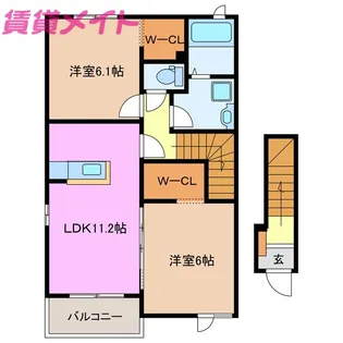 タルタルーガI【2階】の間取り