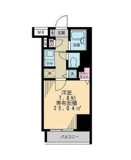 1Kの間取り画像