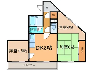 2DKの間取り画像