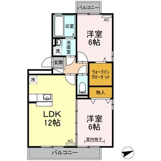 リビングタウン弓ヶ浜 C棟【3階】の間取り