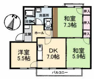 フレグランス上野【2階】の間取り