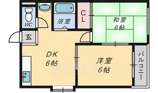 ロイヤルコート【4階】の間取り