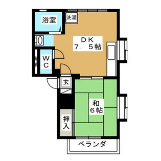 ハイツみどり【3階】の間取り