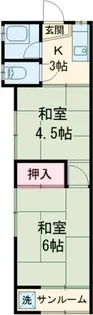 窪田アパート【1階】の間取り
