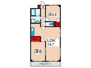 シティパル瑞江【4階】の間取り