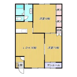 サニーエスト【1階】の間取り