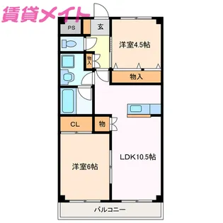 ビバリープレジア【1階】の間取り