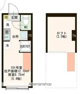 Amen Corner 堀切【1階】の間取り