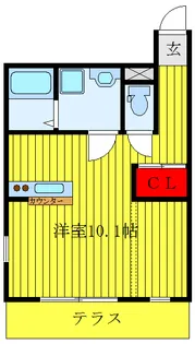東京都文京区本駒込2【アパート】の間取り