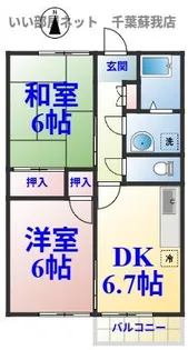 コーポグリーンB【2階】の間取り