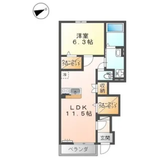 フレアマンションIII【1階】の間取り
