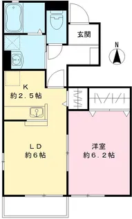 1LDKの間取り画像