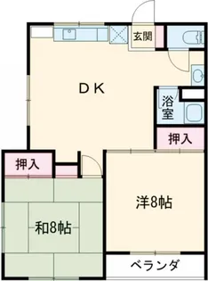 峰栄ハイム【2階】の間取り