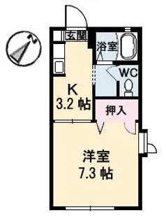 サントーク伴 B棟【1階】の間取り