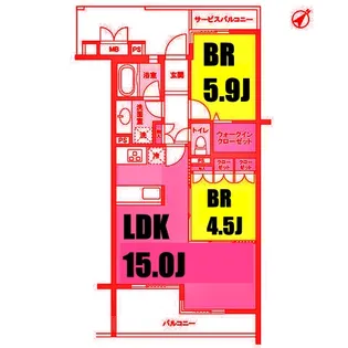 ホーフ横浜旭ヶ丘【2階】の間取り
