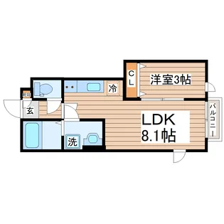 【新築】ディアコートII A棟【1階】の間取り