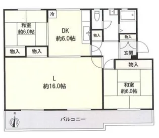高島平第二住宅15号棟【4階】の間取り