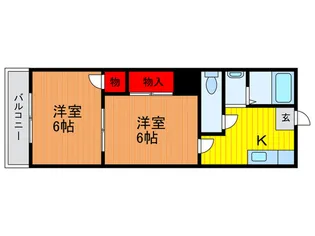 ヴィラナリ-南寺方【4階】の間取り