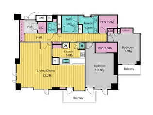 イクシクス麻布十番【4階】の間取り