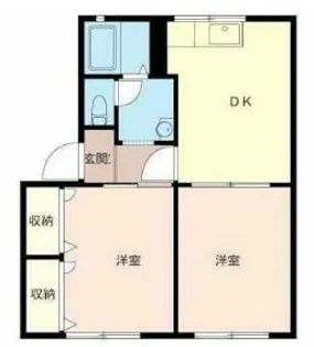 サンハイム下里見C【2階】の間取り