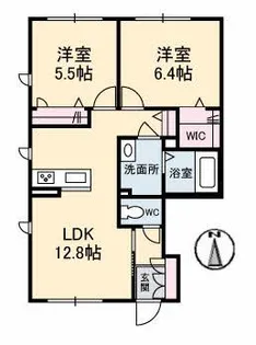 テラスコート船穂 B棟【1階】の間取り