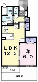 イーストカーサ弐番館【1階】の間取り