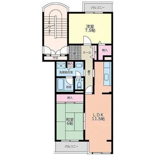 コーポレート本厚木【2階】の間取り