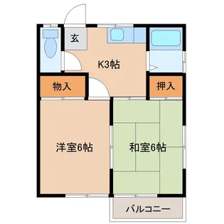 スターハイツ岬【2階】の間取り