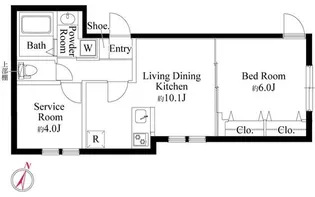 フォルスクラス駒込西ケ原【4階】の間取り