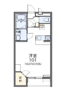 レオパレスK&Mサンロード【2階】の間取り
