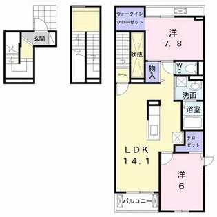 ローレルコート中谷【3階】の間取り
