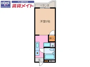 サンハイムナカムラ【3階】の間取り